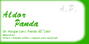 aldor panda business card